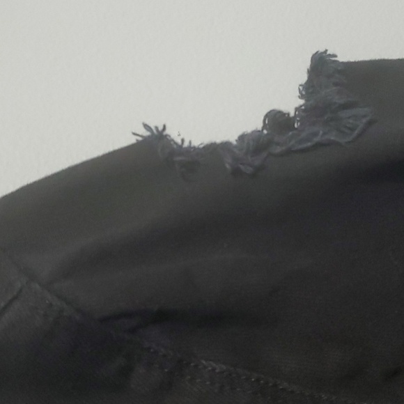 Hot Topic jacket men's size small black destructed denim unisex 100% Cotton - Picture 5 of 10